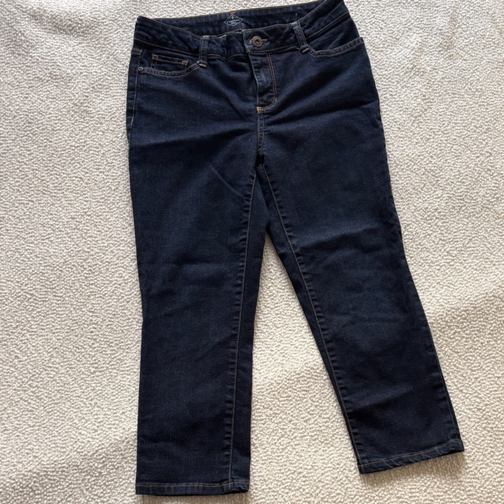 Classic Black Women's Denim Capri